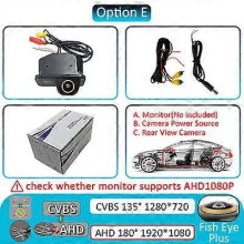 (12V, AHD-1080P) Naviunit 1080P HD AHD 180 degree Vehicle Rear view camera For Toyota Corolla 2007-2016 Auris Avensis T25 T27 Car Night vision
