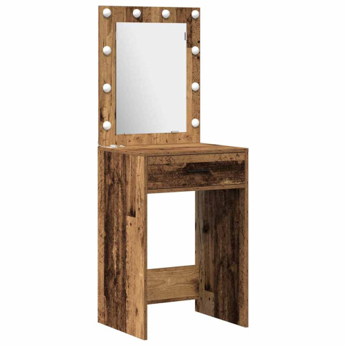 VidaXL vidaXL Dressing Table Set with Drawer 3 pcs Old Wood Engineered Wood 2