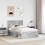 VidaXL vidaXL Bed Frame Concerte Grey 135 x 190 cm Solid Pine Wood 2