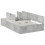 VidaXL vidaXL Storage Bed Frame Concrete Grey 120 x 190 cm Engineered Wood 2