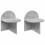 VidaXL vidaXL Bedside Table 2 pcs Concrete Grey 40 x 35.5 x 45.5 cm 2