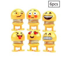 păpuși drăguțe cu cap bobbleant Emoji, jucării dansante amuzante cu arcuri zâmbitoare pentru mașina Da