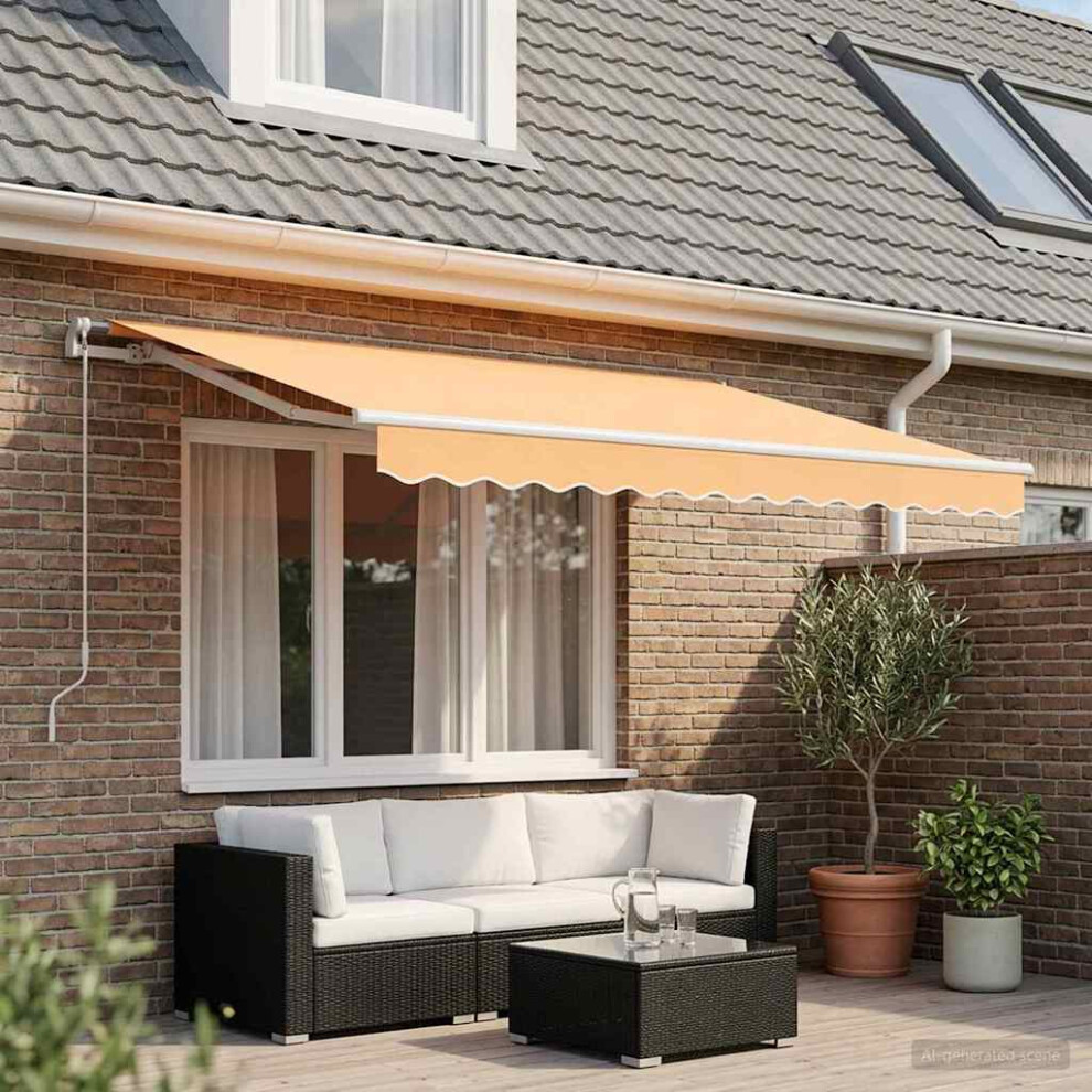 Vidaxl Awning Replacement Fabric Sand 3.5 X 2.5 M Polyester