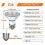 Bec halogen PAR20 50W 120V, bec reflector PAR20 de mare putere 4