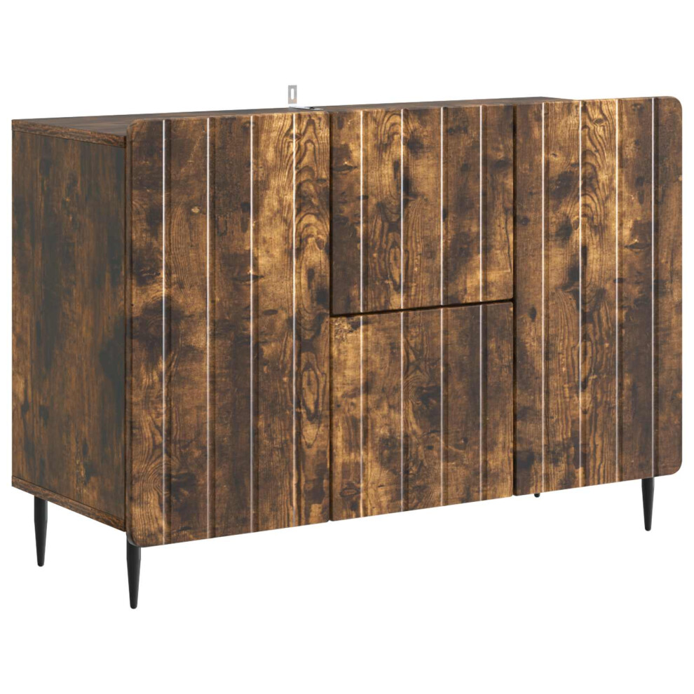 Vidaxl Sideboard Smoked Oak 89 X 34.5 X 62 Cm Engineered Wood