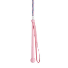 (26in, Pale Pink/Pale Blue) HySCHOOL Metallic Riding Whip