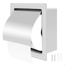 Porta carta igienica integrato in acciaio inox, porta carta igienica a parete, porta carta igienica moderno, porta carta igienica