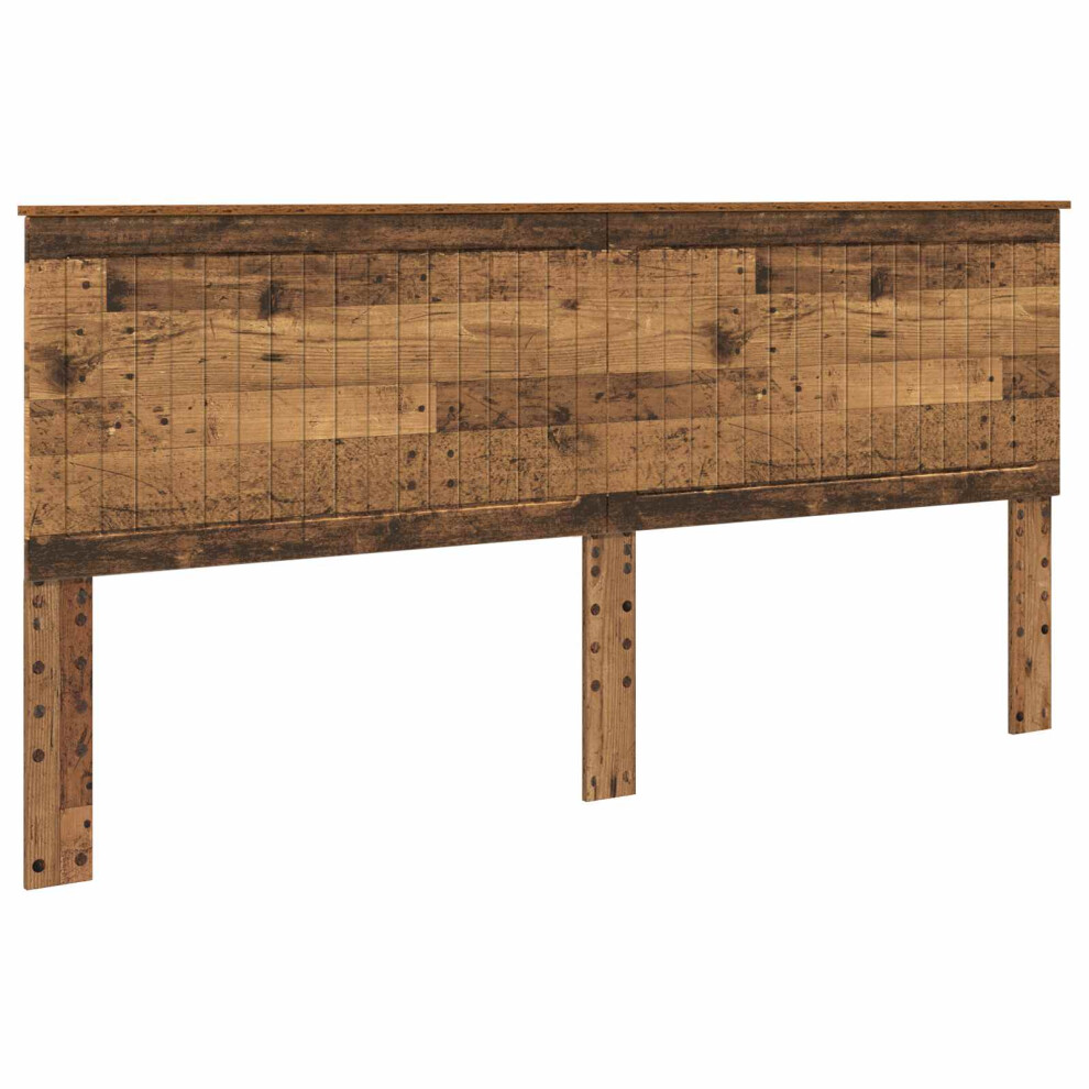 Vidaxl Headboard With Headboard Old Wood 200 Cm Engineered Wood
