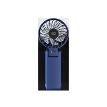 (blue, 1pc) Portable Foldable Digital Display Handheld Mini Fan USB Rechargeable Small Personal Fan for Home Use Strong Wind New Arrival