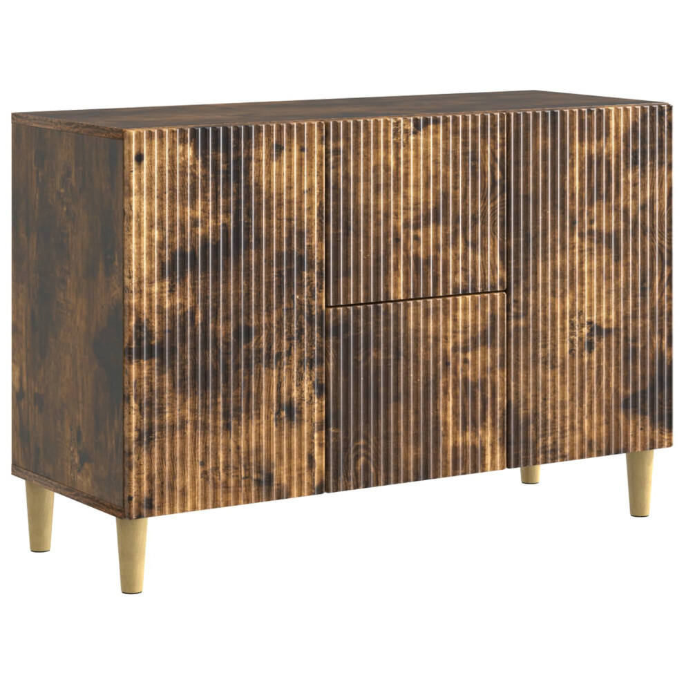 Vidaxl Sideboard Smoked Oak 89 X 34.5 X 60 Cm Engineered Wood