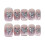 (XS) Ongles Faux Rose Blush Strass 10