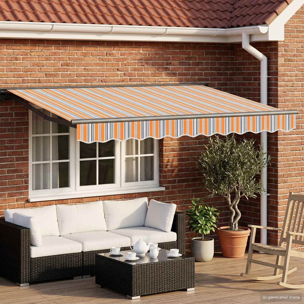 Vidaxl Electric Retractable Awning 3 X 2.5 M Polyester With Pu Coating
