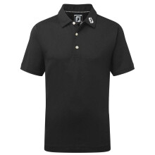 (11-12 Years, Black) FootJoy Childrens/Kids Pique Stretch Short-Sleeved Polo Shirt