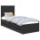 VidaXL vidaXL Bed Frame with Drawer Black 75 x 190 cm Engineer Wood 4