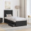 VidaXL vidaXL Bed Frame with Drawer Black 75 x 190 cm Engineer Wood 5