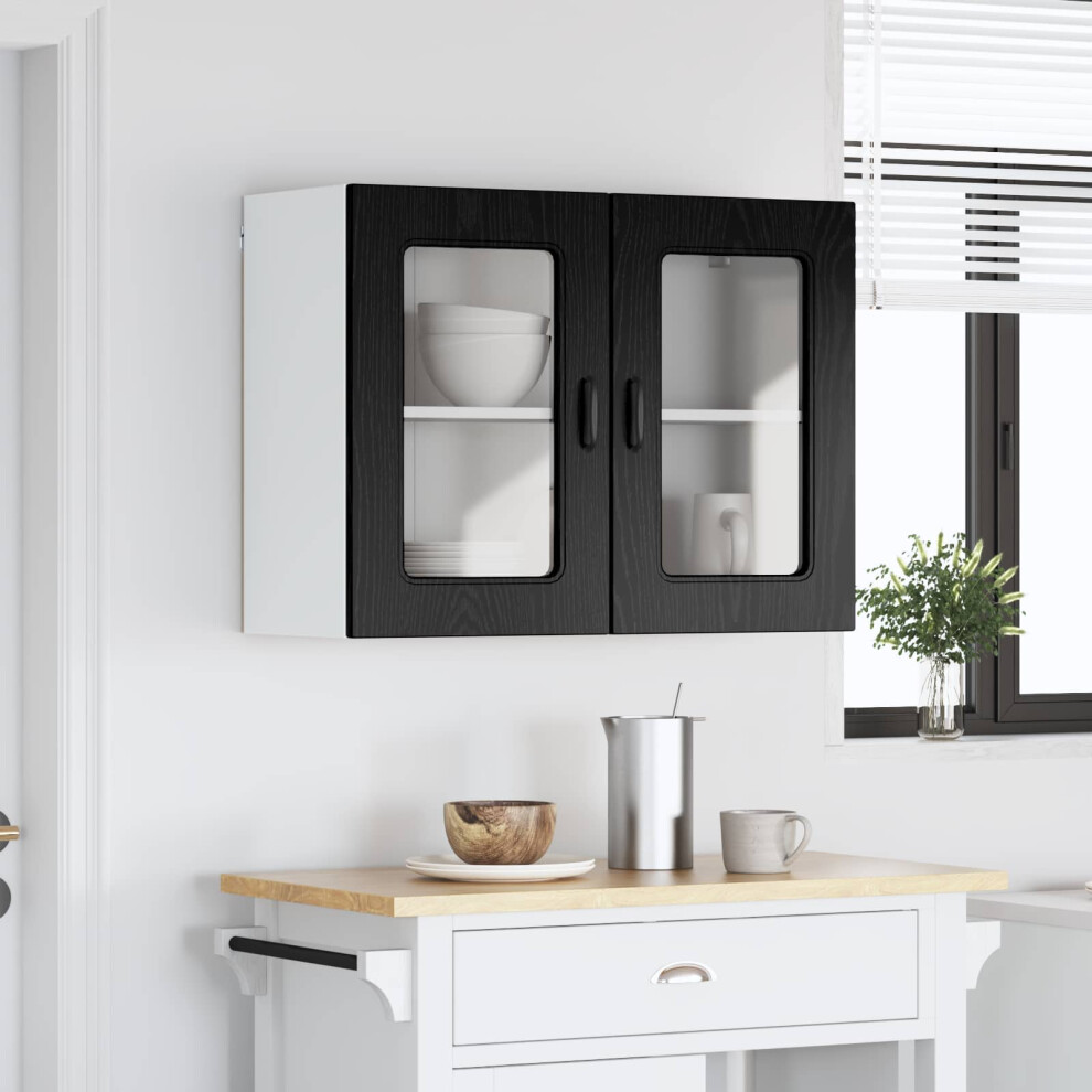 Vidaxl Dishwasher Panel Kalmar Black Oak 80 X 31 X 60 Cm 8721364561038