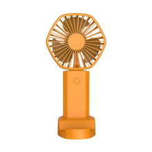 (Orange) New USB Mini Handheld Fan Portable Desktop Rechargeable Fan Large Capacity Silent Personal Fan for Home Office Travel