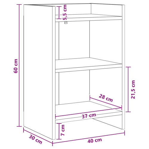 VidaXL vidaXL Bedside Tables 2 pcs Concrete Grey 40 x 30 x 60 cm 2