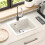 VidaXL vidaXL Sink White 470 x 440 mm Granite 1