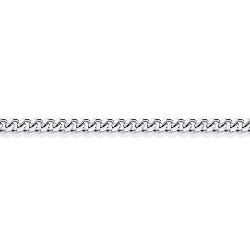 Jewelco London (18) Sterling Silver Fine Curb Pendant Chain Necklace 1.6Mm - Gvch5