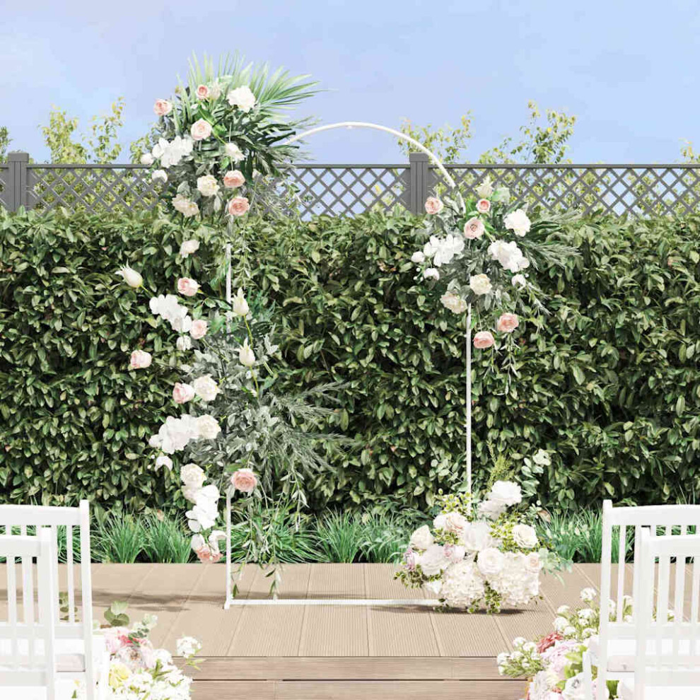 Vidaxl Wedding Arch White 100 X 39 X 200 Cm Steel