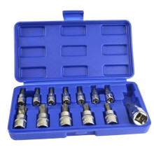 Bussole Torx antimanomissione - Professionali - 13 pezzi - Acciaio al cromo vanadio - 1/4", 3/8", 1/2"