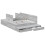 VidaXL vidaXL Storage Bed Frame Grey Sonoma 135 cm Engineered Wood 3