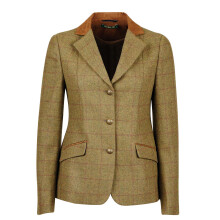 (22in, Brown) Dublin Childrens/Kids Albany Tweed Suede Collar Tailored Jacket