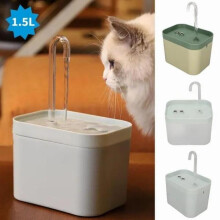 (Dark blue, Pet water dispenser) 1.5L Pet Water Fountain Cat Dog Automatic Electric Drinking Bowl Dispenser Dish