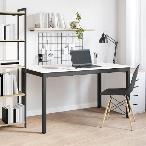 VidaXL vidaXL Dining Table White 140 x 80 x 75 cm Solid Pine Wood 2