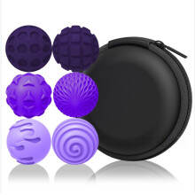 Silikon Magnet-Fidget-Bälle 6er-Set – Weiche sensorische Stressbälle für Fingermassage und leises Spielen am Schreibtisch Purple