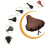 2-pack waterproof saddle cover with drawstring / Rain cover for bicycle saddle Brown 4