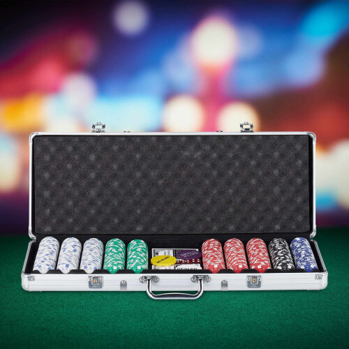 Poker bag with 500 chips