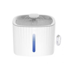 (Matches the image, A) 3L Automatic Pet Water Fountain Quiet Dog Water Dispenser with LED Light and Water Level Window Pet Drinking Bowl for Dogs Cats