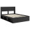 VidaXL vidaXL Bed Frame with Storage and Headboard Black 135 x 190 cm 3