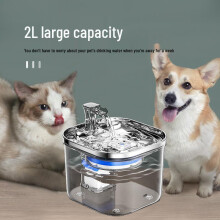 (Four filter set, UK Plug) Stainless Steel Automatic Circulating Water Fountain for Cats and Dogs, Quiet Pump, Large Capacity, Filter