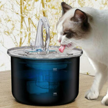 (Four filter set, Korea Plug) Stainless Steel Automatic Circulating Water Fountain for Cats and Dogs, Quiet Pump, Large Capacity, Filter