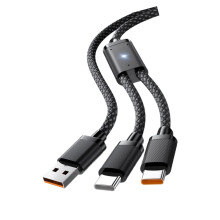 Fast Speed 100W Braided Charging Line with Two Inputs Fast-1.8m