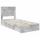 VidaXL vidaXL Storage Bed Concrete Grey 90 x 190 cm Engineered Wood 3