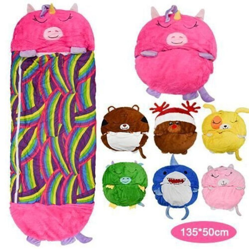 Sacco a pelo Ohlala con cuscino comodo e morbido per bambini 135*50 cm - Rosso 1