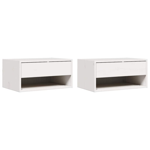 VidaXL vidaXL Bedside Table 2 pcs White 50 x 32.5 x 24 cm Solid pine wood 1