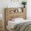 VidaXL vidaXL Storage Headboard with LED Artisan Oak Engineered Wood 1