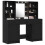 VidaXL vidaXL Dressing Table Set with Drawer 3 pcs Black Oak Engineered Wood 3