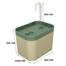 (Green, Pet water dispenser) 1.5L Pet Water Fountain Cat Dog Automatic Electric Drinking Bowl Dispenser Dish