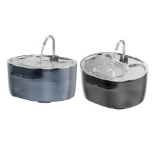 (Blue) Stainless Steel Automatic Cat Water Fountain Large Capacity Self-Circulating Pet Drinking Bowl for Cats and Dogs Home Use