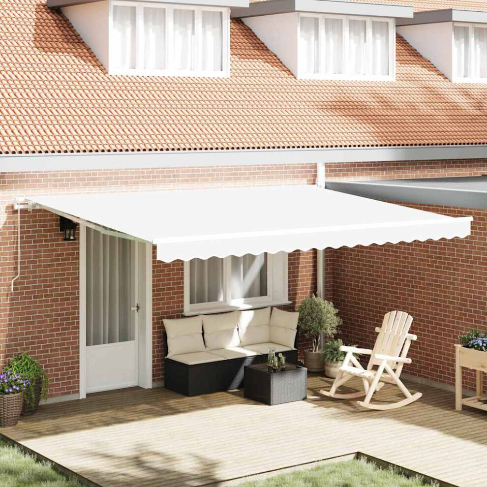 Vidaxl Retractable Awning White 450 X 350 X 165 Cm