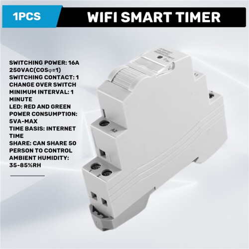 ATMS1601 WiFi  Timer Circuit Breaker Tuya  Life App  WiFi Remote Control WiFi Timer Din Rail 1