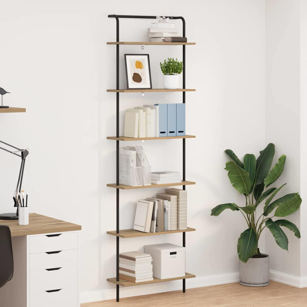 Vidaxl Bookshelf Artisan Oak 60 X 24 X 203 Cm Engineered Wood