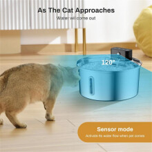 (Matches the image, Can Recharge A) Stainless Steel Wireless Recharging Sensor Auto Dog Water Fountain Pet Drinker 3L 5V USB Cat Bowl Dispenser