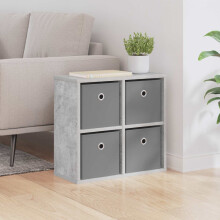 vidaXL Sideboard with Drawer Concrete Grey 49.5 x 22 x 47 cm